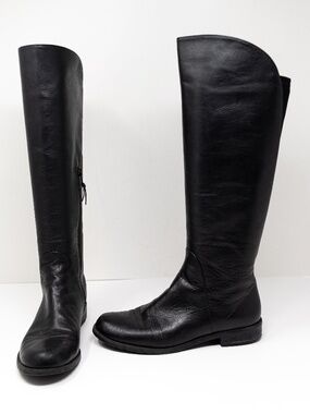 Stuart Weitzman Women's Genuine Leather Over The Knee Riding Boots Shoes Black